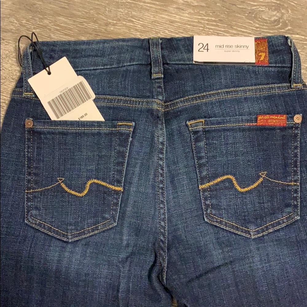 7 for all mankind mid rise skinny jeans